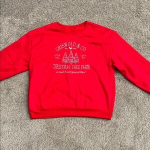 Embroidered Red Christmas Vacation Sweatshirt